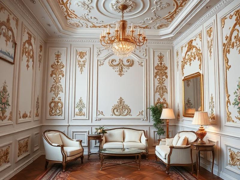 A beautifully designed living room in a Manhattan apartment featuring a stylish decorative accent wall.